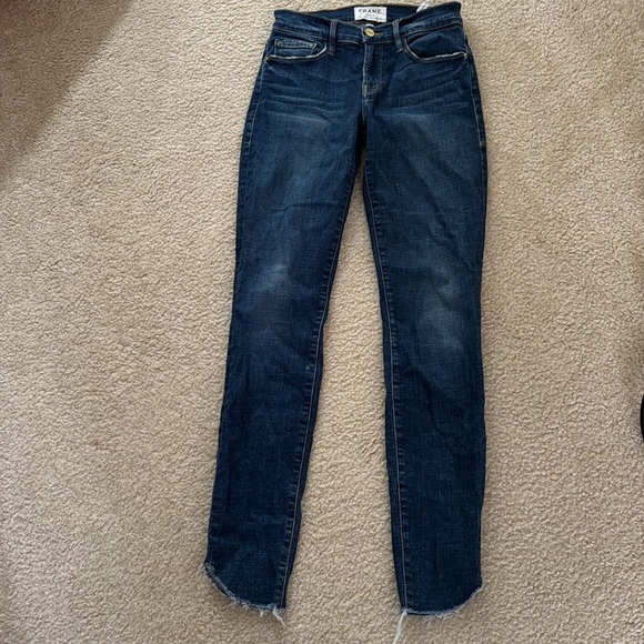 FRAME Denim Le Skinny De Jeanne Tulip Hem in York - EUC - Picture 7 of 10